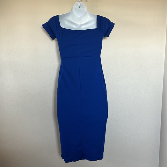 PinkBlush Royal Cobalt Blue Off Shoulder Sweetheart
Neckline Maternity Dress - Picture 9 of 11